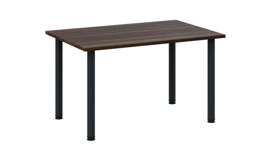 CRTR 120 jídelní stůl, kovová podnož černá, deska 25 mm, 1194x800 mm, ořech královský